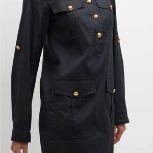 Veronica Beard Saude Dress with Gold Buttons